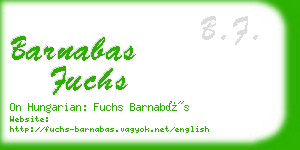 barnabas fuchs business card